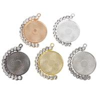 Zinc Alloy Pendant Cabochon Setting plated DIY & with rhinestone nickel lead & cadmium free Approx Sold By Bag