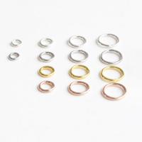 925 Ezüst Jump Gyűrű, Fánk, galvanizált, DIY & különböző méretű a választás, több színt a választás, Által értékesített PC