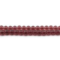 Round Crystal Beads polished DIY fuchsia Sold Per Approx 38 cm Strand