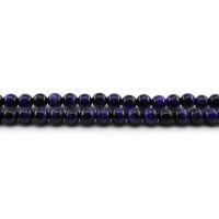 Tiger Eye Beads, Runde, poleret, du kan DIY & forskellig størrelse for valg, lilla, Solgt Per Ca. 38 cm Strand