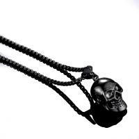 Halloween Necklace Zinc Alloy with 304 Stainless Steel Chain Skull plated Halloween Design & Unisex nickel lead & cadmium free Length 23.62 Inch Sold By PC