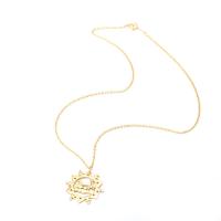 Christmas Necklaces 304 Stainless Steel Snowflake Vacuum Ion Plating Christmas Design & for woman Length 18.5 Inch Sold By PC