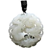 Hetian Jade Pendant Carved Unisex & hollow Sold By PC