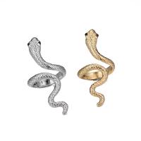 Zinc Alloy Finger Ring Snake plated fashion jewelry & for woman nickel lead & cadmium free US Ring Sold By PC