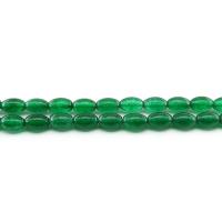 Perles en jade, jade Malaisie, Seau, poli, DIY, vert, 8x12mm, Environ 31PC/brin, Vendu par brin