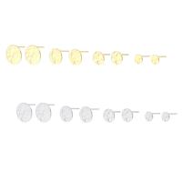 Stainless Steel Earring Stud Component, 316L Stainless Steel, Galvanic plating, DIY & different size for choice, more colors for choice, Hole:Approx 1mm, Sold By PC