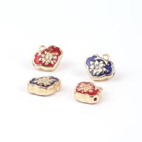 Zinc Alloy Bail Beads gold color plated DIY & enamel nickel lead & cadmium free Sold By PC