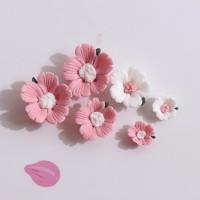 Hair Accessories DIY Findings, Porcelain, Flower, different size for choice, more colors for choice, Approx 100PCs/Bag, Sold By Bag