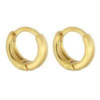 Messing Huggie Hoop Earring, gold plated, mode sieraden & DIY & voor vrouw, gouden, 4x10x4mm, 10paren/Lot, Verkocht door Lot