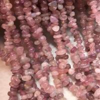 Granos de cuarzo rosa natural, cuarzo rosado, Irregular, pulido, Bricolaje, Rosado, Vendido para aproximado 40 cm Sarta