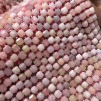 Gemstone Smycken Pärlor, Morganit, Square, polerad, DIY & fasetterad, rosa, 6-7mm, Såld Per Ca 38 cm Strand
