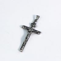 Nehrđajućeg čelika križa Privjesci, 304 nehrđajućeg čelika, Raspelo križ, pozlaćen, možete DIY, 54.80x29.30mm, Prodano By PC