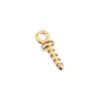 925 Sterling Silver Hooks Eye Screws Nail plated 5.30mm Sold By Lot