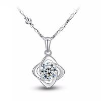 Cubic Zirconia Micro Pave 925 Sterling Silver Pendant platinum plated micro pave cubic zirconia Sold By PC