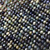 Χάντρες Κοσμήματα πολύτιμος λίθος, Είδος πολύτιμου λίθου, γυαλισμένο, DIY & πολύπλευρη, βαθύ πράσινο, 3x5mm, Sold Per Περίπου 14 inch Strand