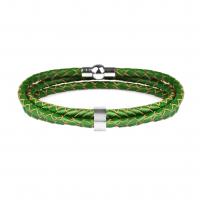 Leather Cord Bracelet 304 Stainless Steel with Magnet & Leather multilayer & Unisex 5mm 12mm Length Approx 62 cm Sold By PC