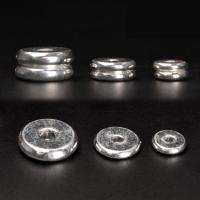 Mässing Spacer Pärlor, Flat Round, silver pläterad, olika kvantitet för val & DIY & olika storlek för val, silver, nickel, bly och kadmium gratis, Säljs av Bag