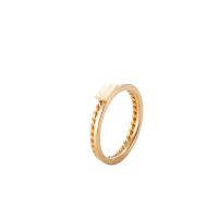 Titanium Steel Finger Ring Donut Vacuum Ion Plating fashion jewelry & for woman golden US Ring Sold By PC