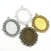 Zinc Alloy Pendant Cabochon Setting with Crystal plated Sold By PC