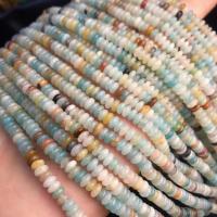 Amazoniet kralen, Abacus, DIY, gemengde kleuren, 2x4mm, Per verkocht Ca 38 cm Strand