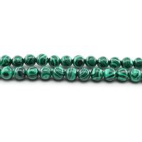 Malachit Perlen, rund, poliert, DIY & verschiedene Größen vorhanden, grün, verkauft per ca. 38 cm Strang