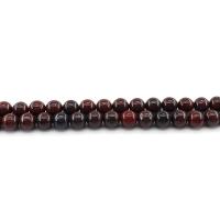 Jasper breču perle, Krug, uglađen, možete DIY & različite veličine za izbor, crven, Prodano Per Približno 38 cm Strand