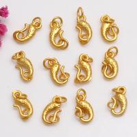 Brass S Shape Clasp, Fish, gold color plated, gold, 11mm, Sold By PC