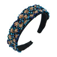 Hair Bands Velveteen with Seedbead for woman & with rhinestone Sold By PC