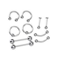 316L Stainless Steel Body Piercing Jewelry Set 10 pieces & Unisex original color 8mm 10mm 16mm Sold By Lot