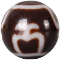 Natural Tibetan Agate Dzi Beads Round DIY coffee color 20mm Sold By PC