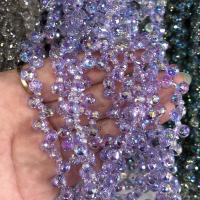 Teardrop Krystal perler, poleret, du kan DIY & facetteret, flere farver til valg, 6mm, Solgt Per Ca. 38 cm Strand