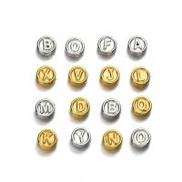 Alphabet Acryl Kralen, plated, brieven zijn van A tot Z & DIY & gemengd, meer kleuren voor de keuze, 5.30x9.80mm, Ca 100pC's/Bag, Verkocht door Bag