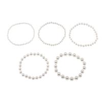 Plastic Bracelet Plastic Pearl 5 pieces & fashion jewelry & for woman Length Approx 6.3 Inch Sold By Set