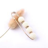 Plastic Pearl Brooch with Zinc Alloy Bayberry Unisex & with rhinestone 80mm Sold By PC