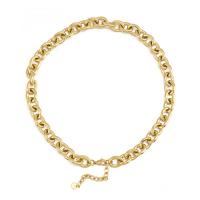 Stainless Steel Chain Necklace 304 Stainless Steel with 1.96 inch extender chain Vacuum Ion Plating for woman Length Approx 16.92 Inch Sold By PC