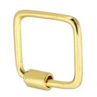 Brass Screw Clasp Square gold color plated fashion jewelry & DIY & for woman golden Sold By Lot