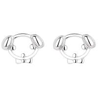 925 Sterling Silver Stud Earrings plated & for woman & hollow Sold By Pair