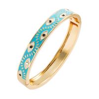 Evil Eye Connector Brass 18K gold plated for woman & enamel 58mm Sold By PC