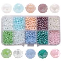 Kristall-Perlen, Kristall, mit Kunststoff Kasten, plattiert, DIY & verschiedene Größen vorhanden & facettierte, mehrere Farben vorhanden, verkauft von Box