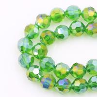 Kristall-Perlen, Kristall, rund, poliert, DIY & verschiedene Größen vorhanden & facettierte, mehrere Farben vorhanden, verkauft von Strang