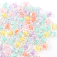 Transparent Acrylic Beads, Flower, stoving varnish, different packing style for choice & DIY & different size for choice, mixed colors, Sold By Bag