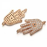 Cubic Zirconia Micro Pave Brass Connector Hand plated micro pave cubic zirconia Sold By PC