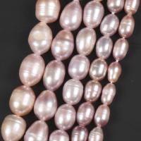 Perlas Arroz Freshwater, Perlas cultivadas de agua dulce, Bricolaje & diverso tamaño para la opción, Púrpura, Vendido por Sarta