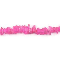 Natural Plating Quartz Beads Clear Quartz irregular plated DIY rose carmine Sold Per Approx 38 cm Strand