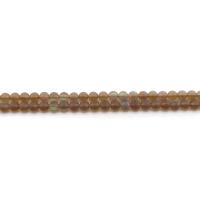 Gemstone šperky Korálky, Kolo, lesklý, DIY & různé velikosti pro výběr & matná, hnědý, Prodáno za Cca 38 cm Strand