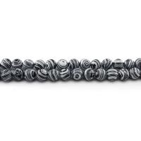 Malakit perler, Runde, poleret, du kan DIY & forskellig størrelse for valg, hvid og sort, Solgt Per Ca. 38 cm Strand