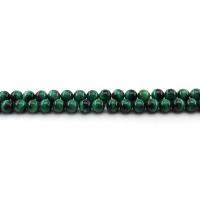 Tiger Eye Beads, Runde, poleret, du kan DIY & forskellig størrelse for valg, grøn, Solgt Per Ca. 38 cm Strand