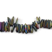 Perline di quarzo naturale placcatura, quarzo chiaro, Irregolare, placcato multicolore, DIY & formato differente per scelta, Venduto per Appross. 38 cm filo