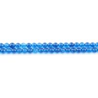 Natürliche gefärbten Quarz Perlen, Klarer Quarz, rund, poliert, DIY & verschiedene Größen vorhanden, blau, verkauft per ca. 38 cm Strang