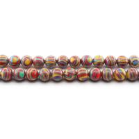 Malakit perler, Runde, poleret, du kan DIY & forskellig størrelse for valg, flerfarvede, Solgt Per Ca. 38 cm Strand